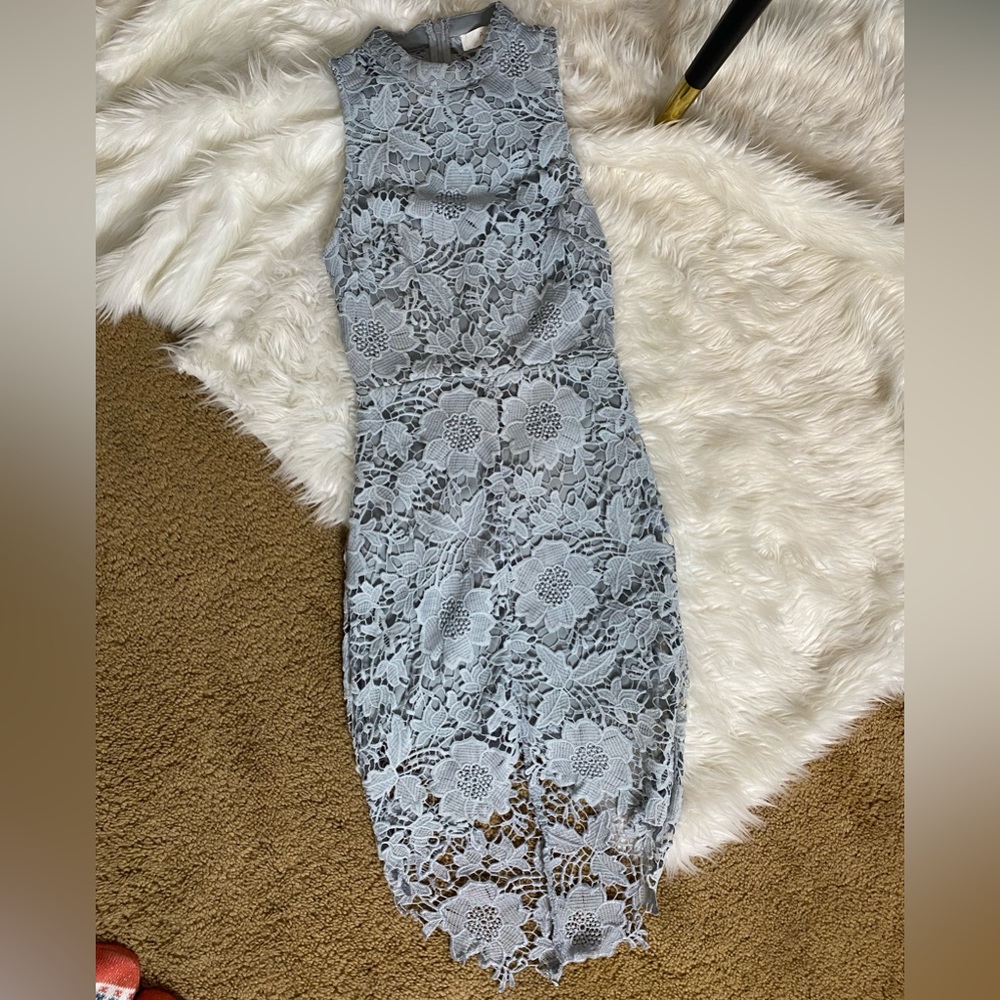 Blue lace dress